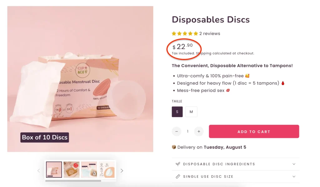 Cup&Co Disposable Disc price